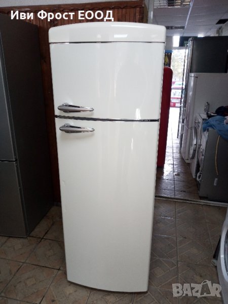 Бежав хладилник с горна камера ретро дизайн 2 години гаранция!, снимка 1