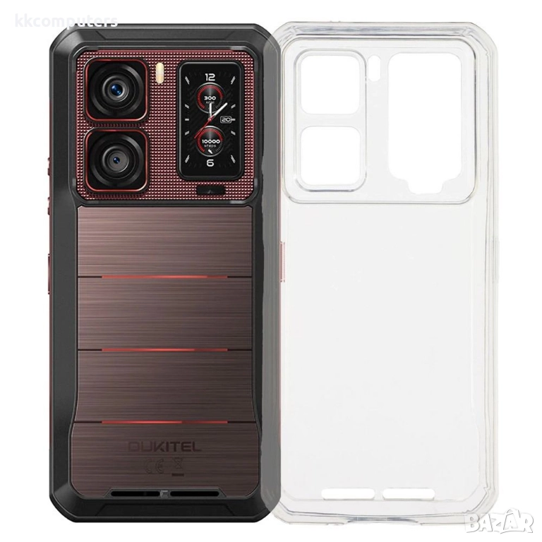 Калъф с протектор за Oukitel WP300 Pro – мек TPU удароустойчив калъф, прозрачен цвят, снимка 1