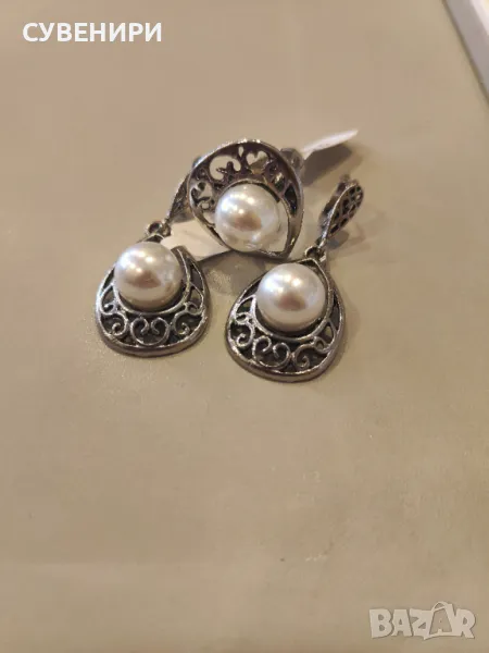 Винтидж Обеци с пръстен, снимка 1