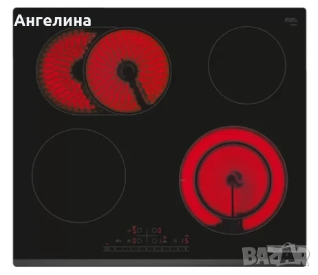 Готварски плот, Bosch PKN631FP2E Electric cooktop, Glass-ceramic hob, 4 zones, 2 extension, 60 cm, B, снимка 1