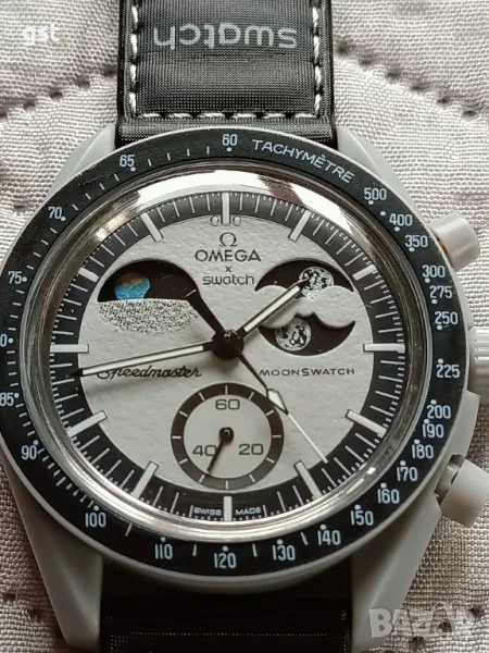 Omega Swatch Mission to Moon Moons Speedmaster часовник Хронограф Копие, снимка 1