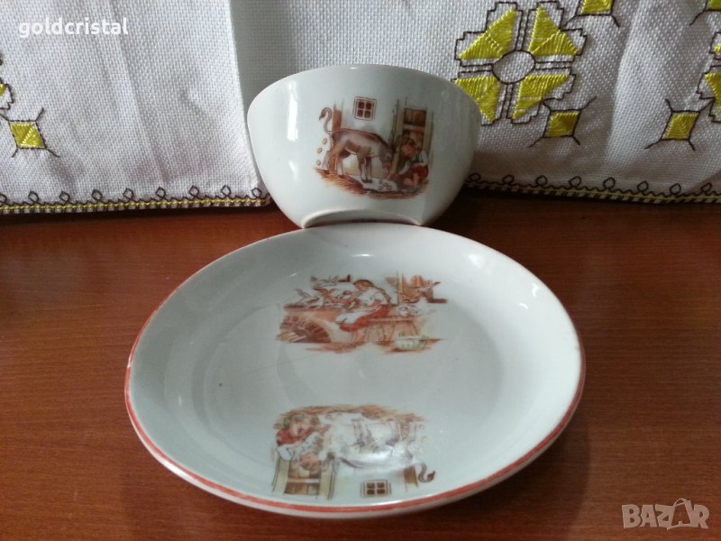Стар български порцелан детски комплект , снимка 1