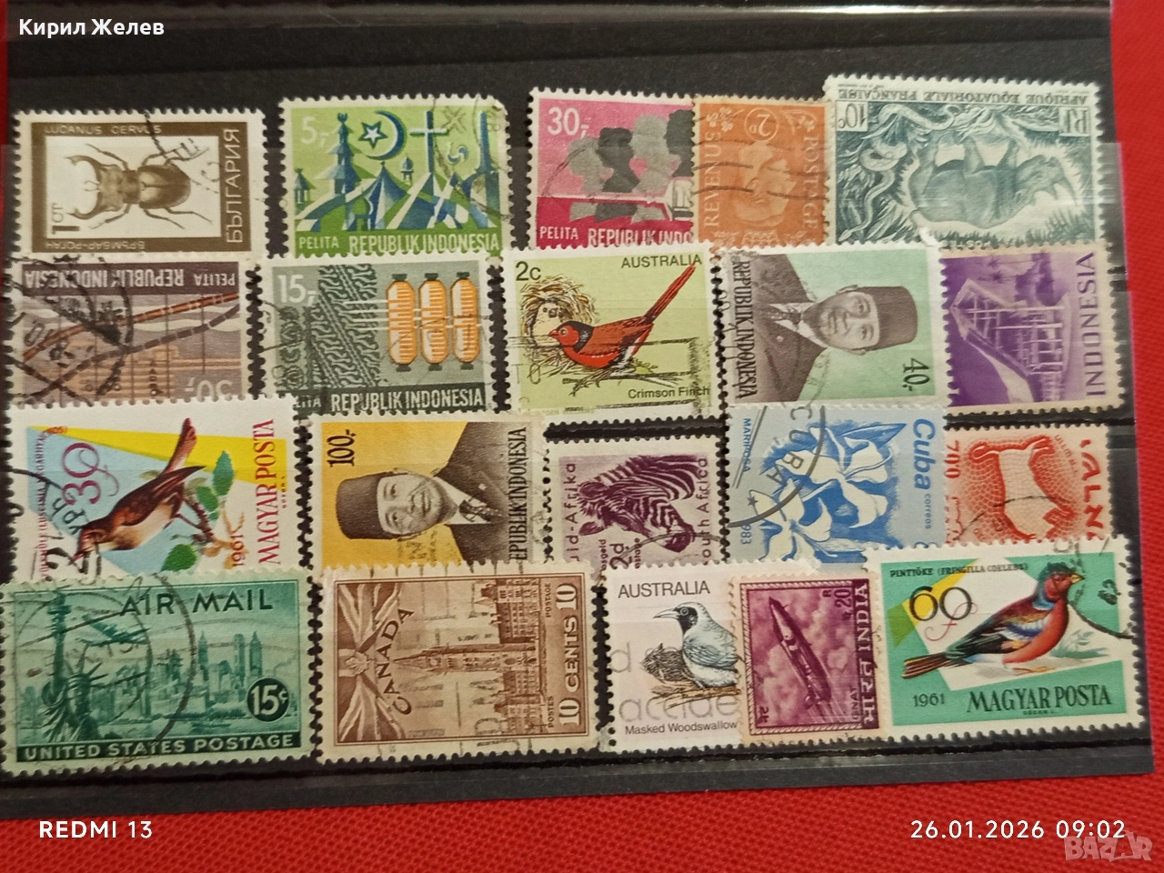 Стари пощенски марки от цял свят смесени ИНДИЯ, АВСТРАЛИЯ, КАНАДА за КОЛЕКЦИЯ 51574, снимка 1