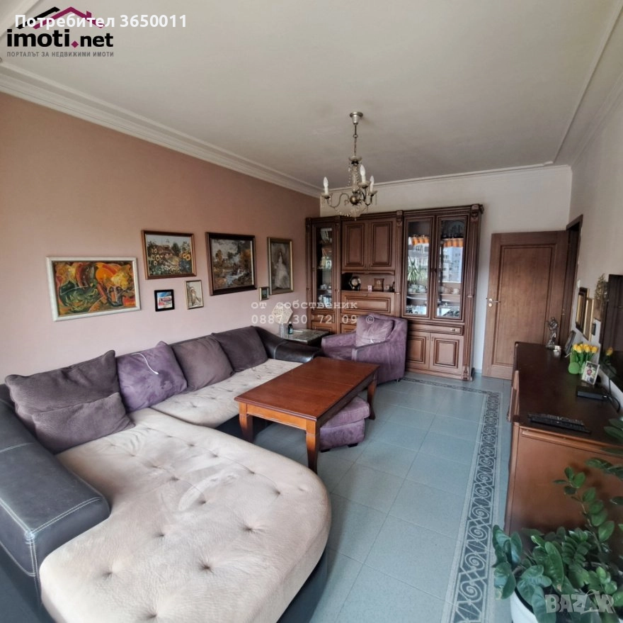 Обзаведен 3-стаен апартамент в Кючук Париж - между Billa и T Market, снимка 1