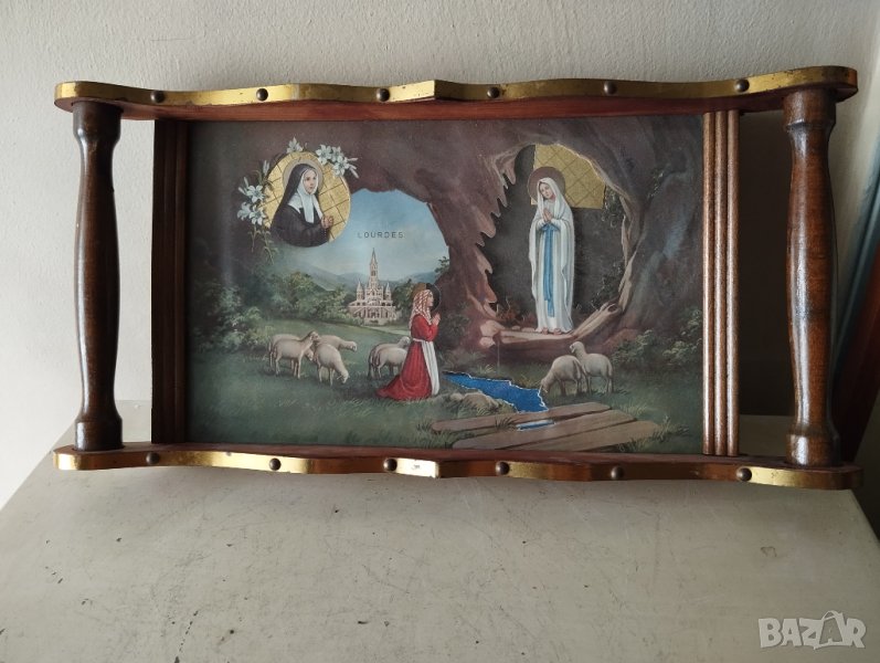 табла,поднос с религиозен мотив, снимка 1