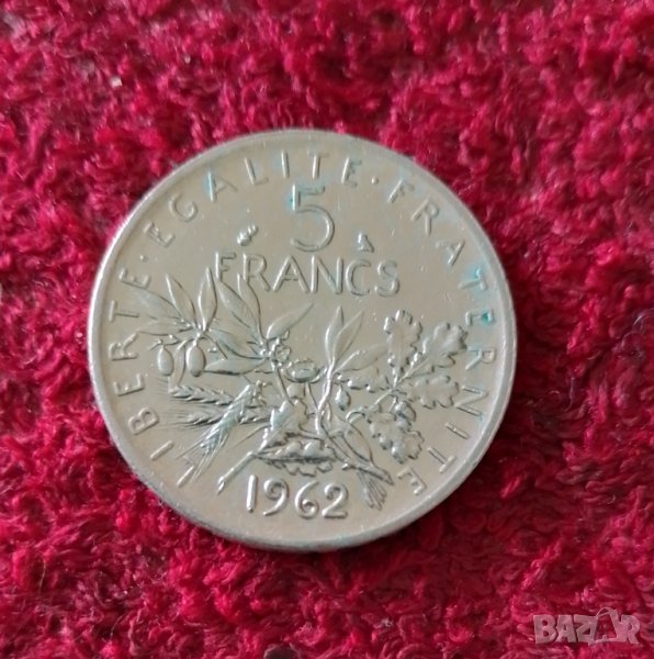 5 франка 1962 сребро, снимка 1