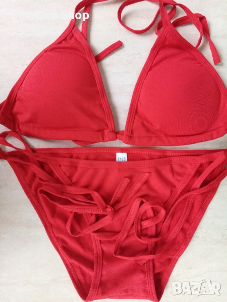 Дамски бански с връзки, снимка 1