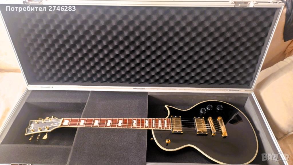 Китара LTD EC-256 с твърд куфар за китара Harley Benton Flight Case Wood, снимка 1