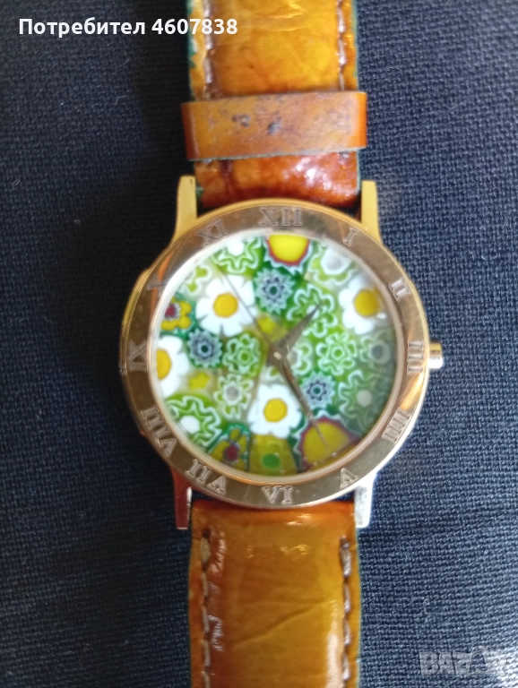 Часовник murano позлатен нов, снимка 1