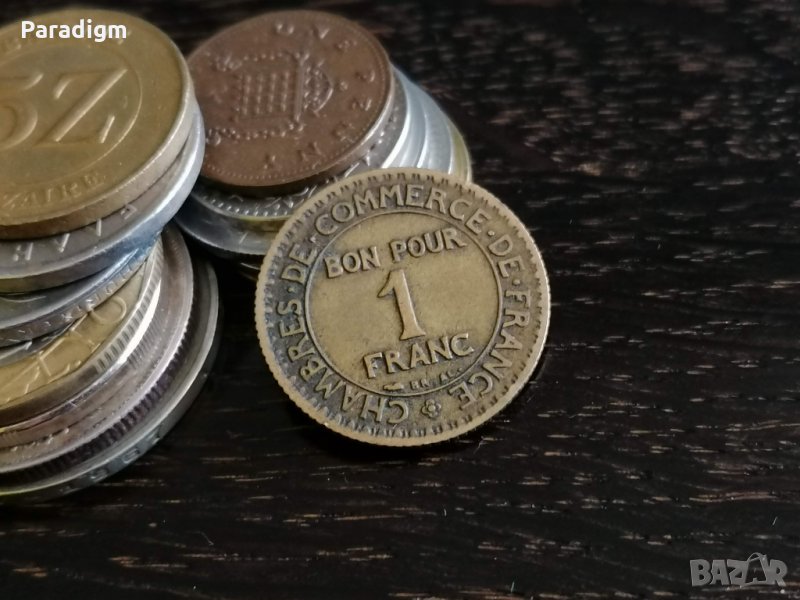 Mонета - Франция - 1 франк | 1924г., снимка 1