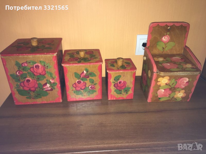 Ретро дървени кутии за подправки, снимка 1