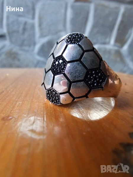 Мъжки сребърен пръстен, снимка 1