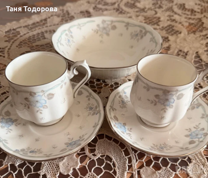 Красив комплект Royal Albert - Fine Bone Chinа- Satin Rose, снимка 1