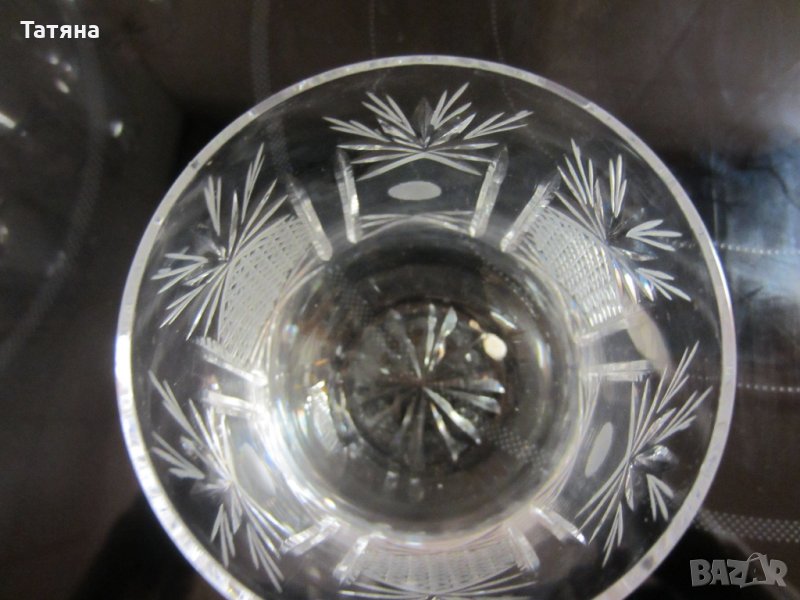 КРИСТАЛНИ ЧАШИ ЗА УИСКИ  ПО 12 БРОЯ КОМПЛЕКТ  ;КРИСТАЛНА СФЕРА -БОХЕМИЯ и др       , снимка 1