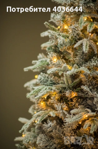 Коледна елха с вградени лампички по връхчетата, снимка 2 - Декорация за дома - 52215063