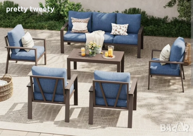 Метален градински сет/комплект в индустриален стил по поръчка , снимка 3 - Дивани и мека мебел - 53986617