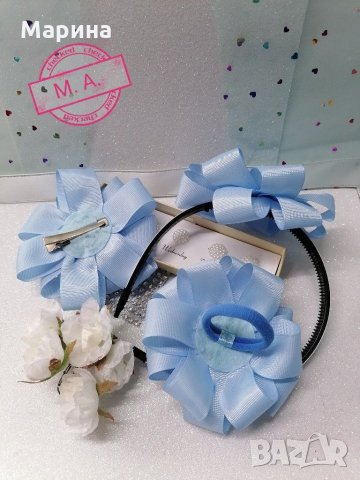 Много красив аксесоар за коса Пепеляшка в нежно синьо! , снимка 7 - Шноли, диадеми, ленти - 31577995
