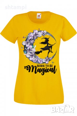 Дамска тениска Born To Be Magica,Halloween,Хелоуин,Празник,Забавление,Изненада,Обичаи,, снимка 9 - Тениски - 38144621