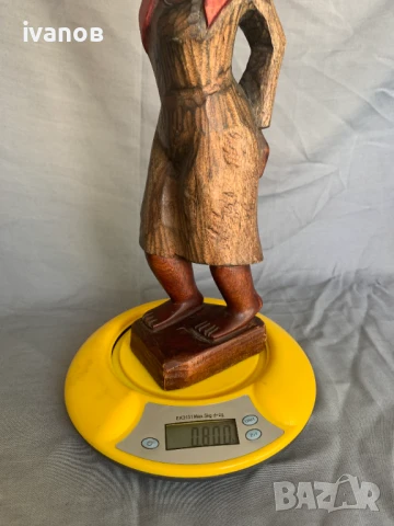 дървена фигура статуетка, снимка 6 - Статуетки - 50840878