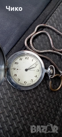 Руски джобен часовник "Мълния ", снимка 2 - Антикварни и старинни предмети - 53997357