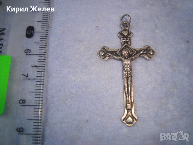 ПОСРЕБРЕНО НАГРЪДНО РАЗПЯТИЕ - ЙЕРУСАЛИМ - НАГРЪДНО КРЪСТЧЕ 19857, снимка 3 - Колиета, медальони, синджири - 36928799