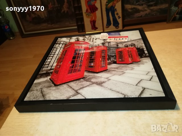 КАРТИНА-ТЕЛЕФОННИ КАБИНИ-ВНОС АНГЛИЯ 2111211856, снимка 6 - Антикварни и старинни предмети - 34881258