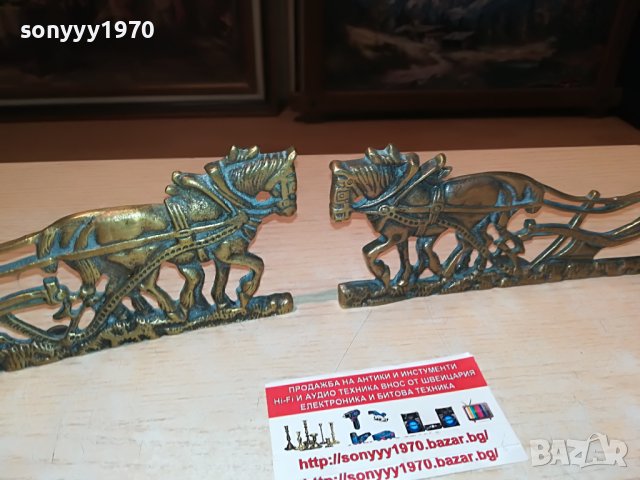 ОРАН-КОНЕ Х 2БР МЕД/МЕСИНГ-ВНОС АНГЛИЯ 1605222057, снимка 10 - Антикварни и старинни предмети - 36782557