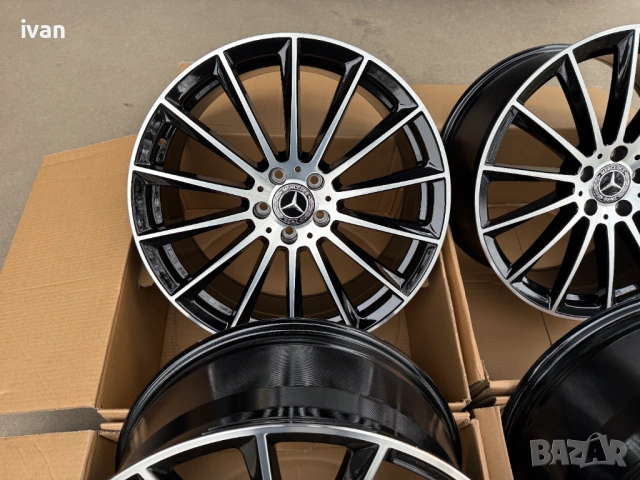 4 бр. чисто нови алуминиеви джанти спорт пакет Mercedes 20'' 5x112 , централен отвор 66.5, снимка 4 - Гуми и джанти - 53039945