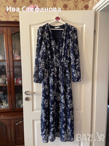Разкошна феерична нова дълга елегантна романтична рокля Reaerved флорален нежен принт цветя , снимка 4 - Рокли - 42455741