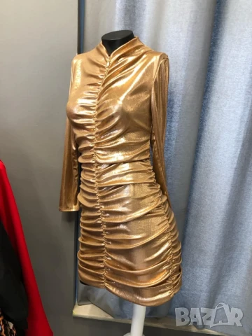 🎊Лъскава парти рокля с метален ефект , снимка 5 - Рокли - 50623045