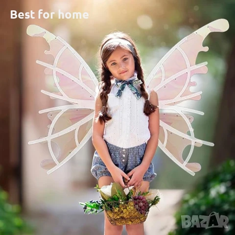 JPSDOWS Електрически,светлинни крила на пеперуда  за обличане, за момичета, снимка 2 - Други - 51164771