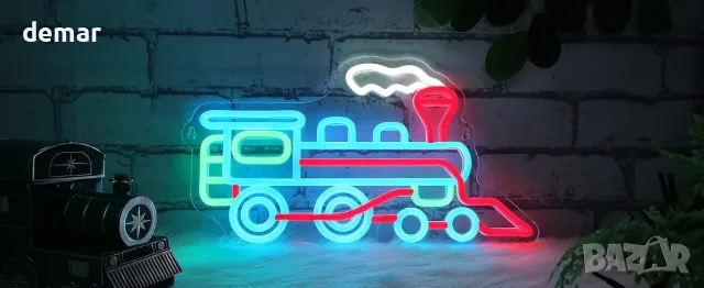 Цветен LED неон с парен локомотив, USB захранване и димиране, снимка 7 - Лед осветление - 55955514