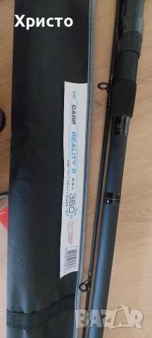 Чисто нов комплект от 3.6м въдица carp reality 2 с макара и 100м здраво плетено влакно, снимка 6 - Въдици - 54035565