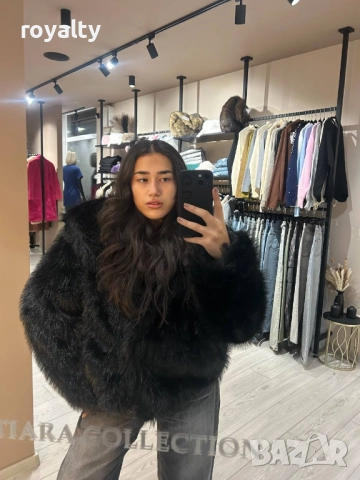 Черно Дамско Палто , снимка 3 - Палта, манта - 52885191