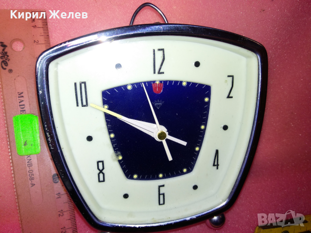 Стар КОЛЕКЦИОНЕРСКИ КИТАЙСКИ ВИНТИДЖ МОДЕЛ МЕХАНИЧЕН БУДИЛНИК НАСТОЛЕН ЧАСОВНИК 43499, снимка 6 - Антикварни и старинни предмети - 44536586