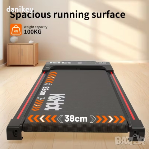 Компактна пътека за бързо ходене OYAJIA / KEHOT – до 6 км/ч, идеална за дом и офис, снимка 11 - Фитнес уреди - 52921346