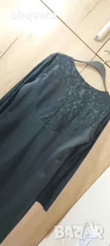 Черна рокля с дълъг ръкав Л, снимка 8 - Рокли - 48458712