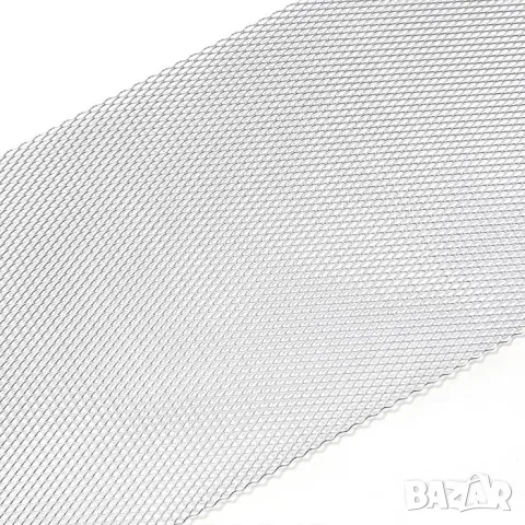 Хромирана алуминиева мрежа за броня 120 x 20 см
