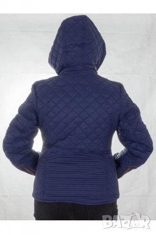 Тъмносиньо дамско яке с качулка Coatme - XL, снимка 2 - Якета - 34891162