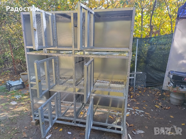 Триетажна клетка за зайци разделена на половина , снимка 2 - За гризачи - 52174927