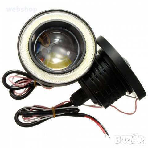 LED халогени тип ангелски очи , 89мм , LED Super Lamp Fog Angel Eyes, снимка 2 - Аксесоари и консумативи - 39208090