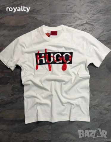 Hugo Boss Нова Бяла Мъжка Тениска Хюго Бос 