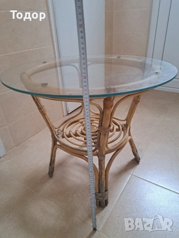 Закален стъклен плот за маса 650мм/8мм, снимка 4 - Маси - 53935790