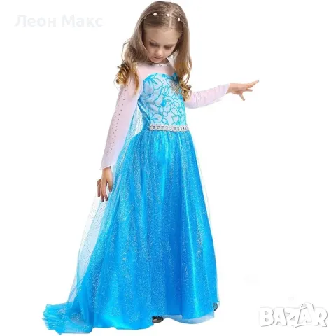 Костюм рокля на Елза Frozen с наметало 