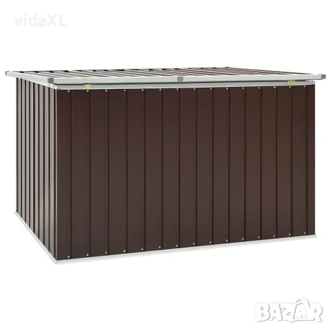 vidaXL Градински сандък за съхранение, кафяв, 171x99x93 см