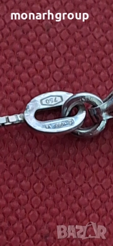 Златна верижка с висулка 18к /бяло злато/, снимка 7 - Колиета, медальони, синджири - 52164324