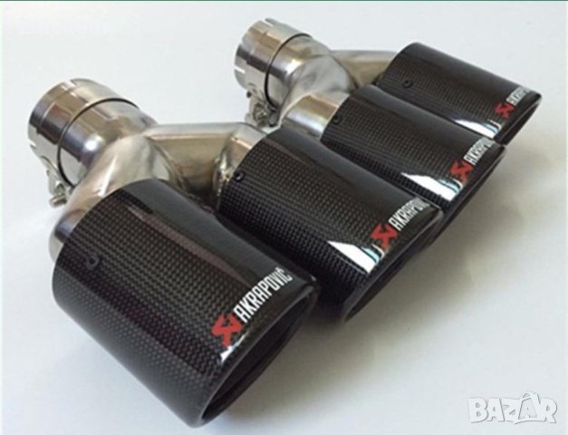 Спортни накрайници AKRAPOVIC за гърне ауспух карбон двойни Bmw M Audi S RS, снимка 6 - Аксесоари и консумативи - 44462540