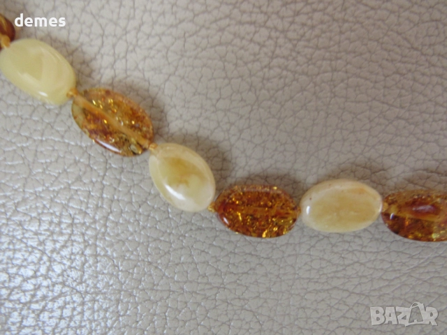 Дамско колие-кръг от първокласен балтийски кехлибар, снимка 3 - Колиета, медальони, синджири - 51882794