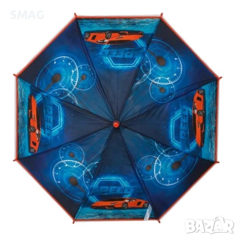 Детски чадър син & червен "Коли" автоматичен 66см_1242371