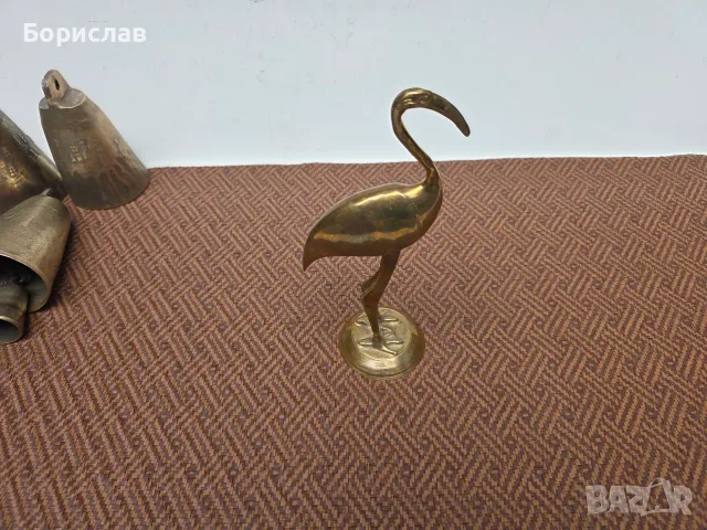 Месингово фламинго, снимка 5 - Статуетки - 56451579